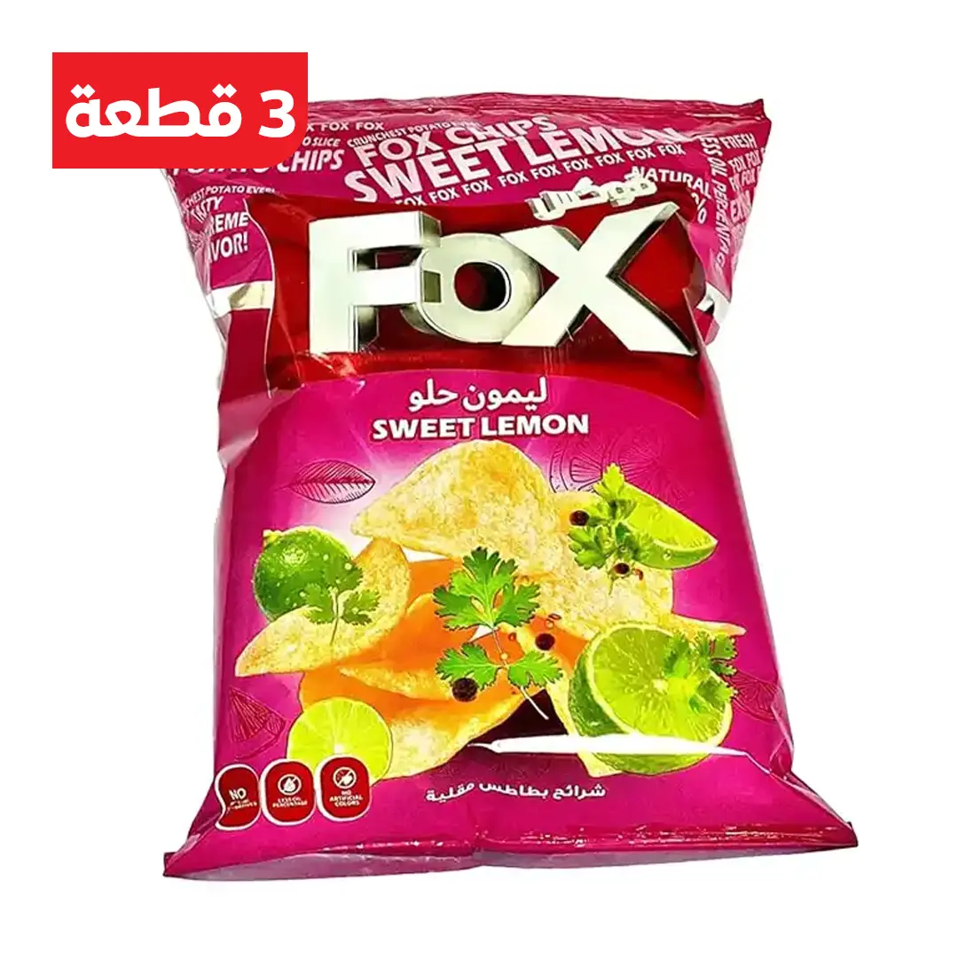 فوكس شيبسي ليمون حلو 5ج